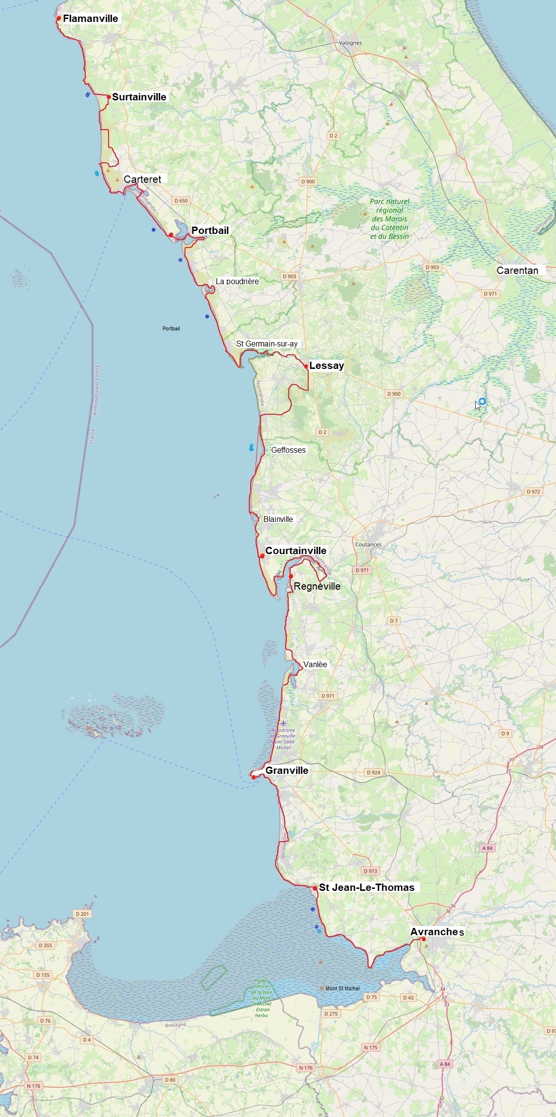 Carte du périple